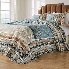 Thalia Reversible Cotton-Rich Bedspread Set
