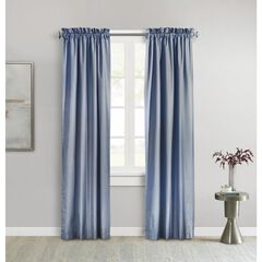 Ticking Stripe Room Darkening Pole Top Curtain Panel Pair