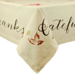 Rustic Leaves Print Tablecloth 60x104