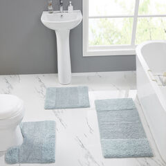 Granada Collection 100% Cotton 3 Piece (17" X 24" | 20" X 20" | 21" X 34") Bath Rug Set