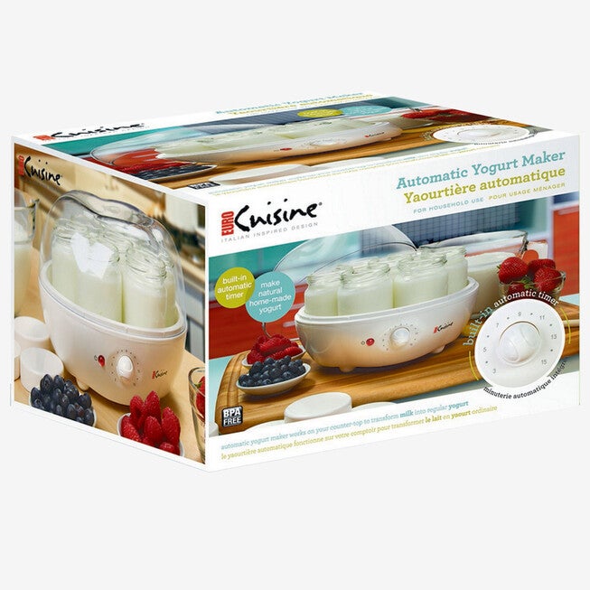 Euro Cuisine Electric Automatic Yogurt Maker with 7 Glass Jars, , alternate image number 3