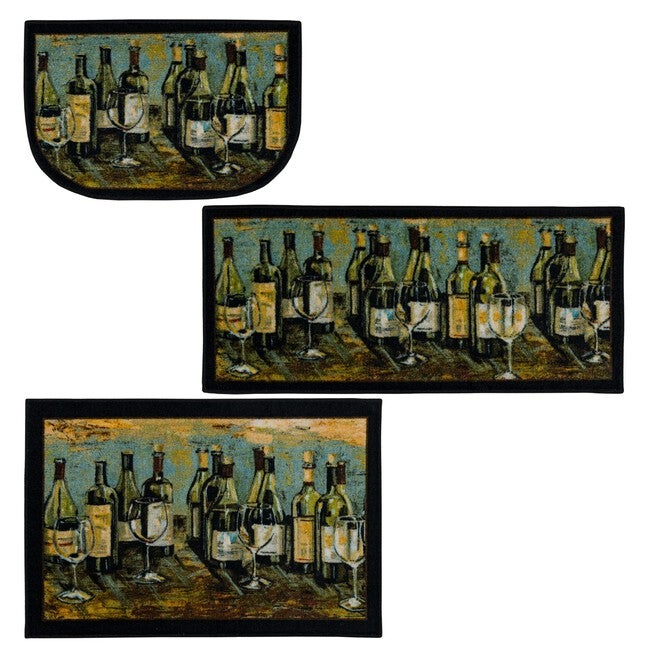 Wine Pairs Multi Kitchen Rug, , alternate image number null