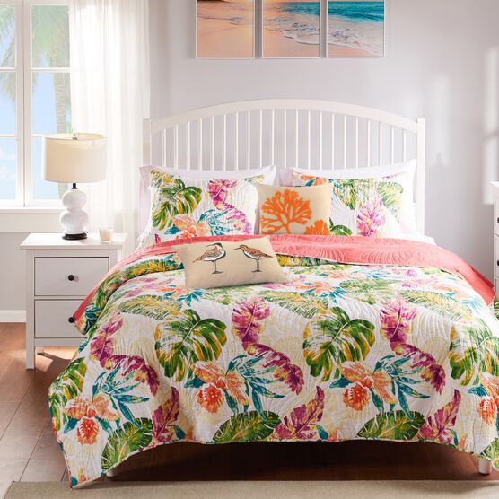 Tropics Quilt And Pillow Sham Set, , alternate image number null