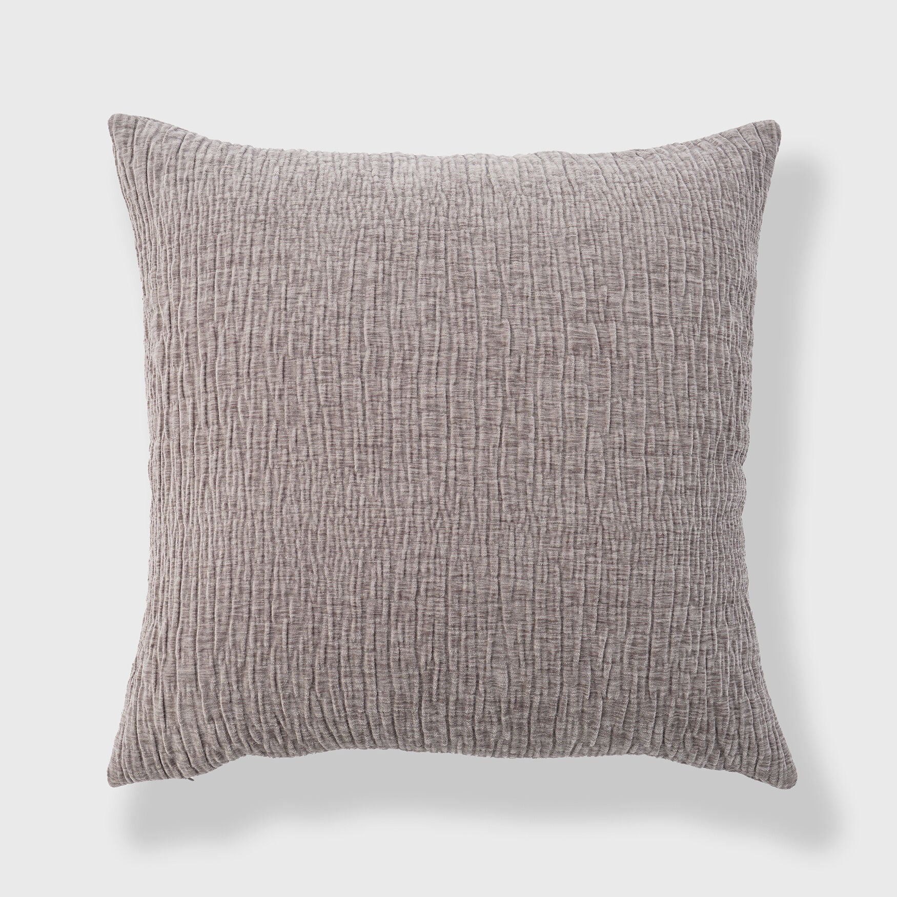 SETA TEXTURED CHENILLE PILLOW 24X24, TAUPE, hi-res image number 0