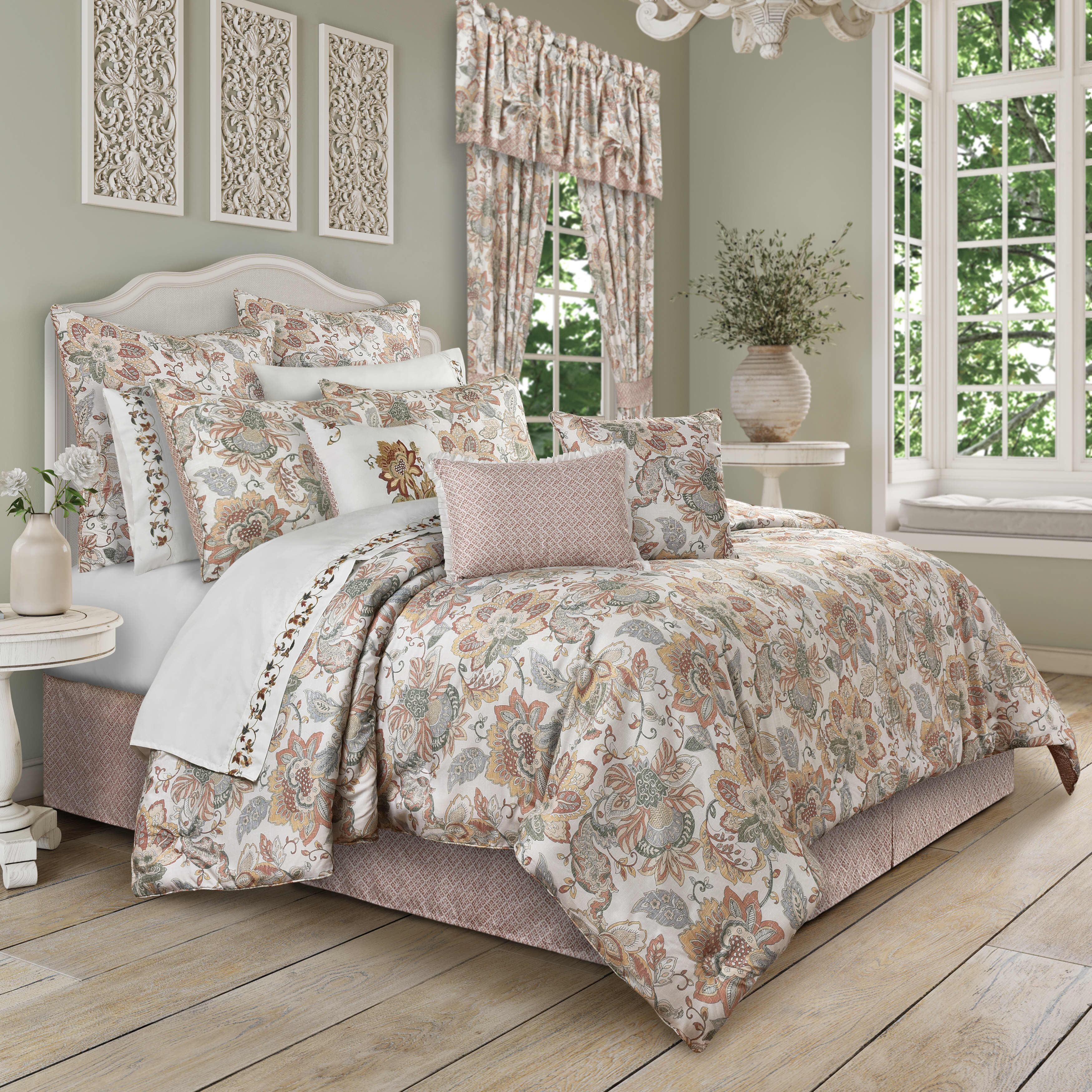 Janessa 4 Piece Comforter Set, SPICE, hi-res image number 0