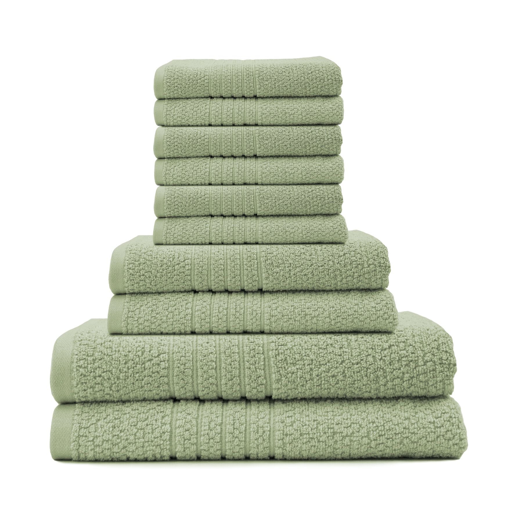 Softee 10-Pc. Towel Set, SEEDLING GREEN, hi-res image number 0