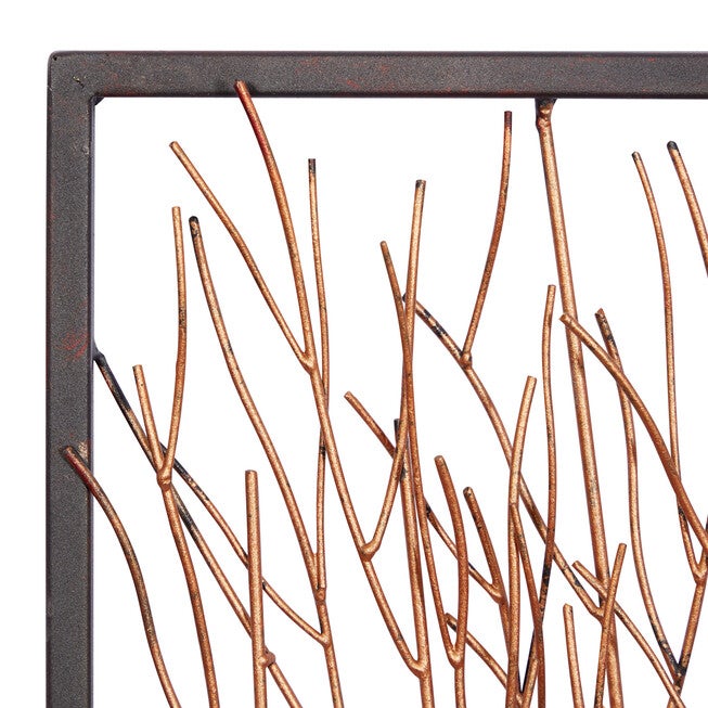 Set Of 3 Black Metal Modern Floral Wall Decor, , alternate image number null