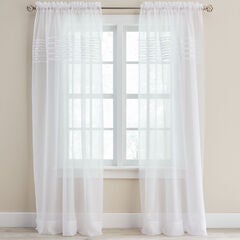 BH Studio Sheer Voile Pleated Rod-Pocket Panel