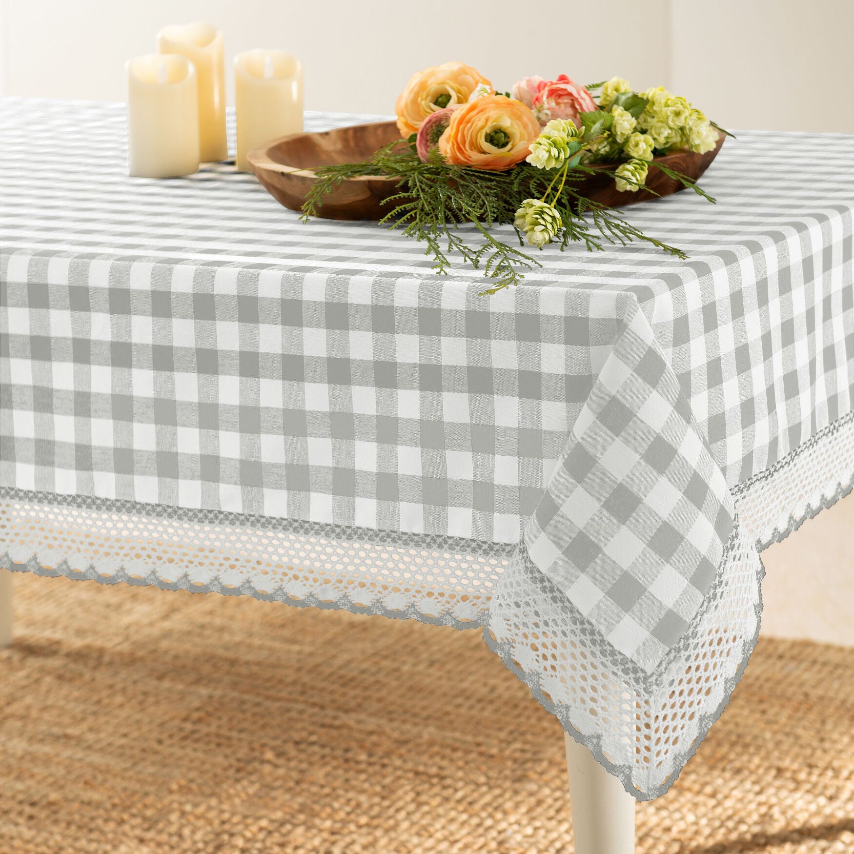 Buffalo Check Tablecloth - 60-in x 84-in, , alternate image number 7