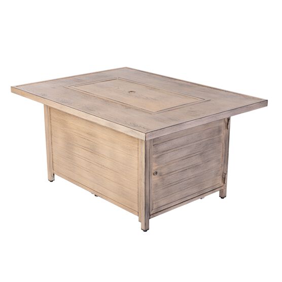 Sawyer Rectangular Aluminum LPG Fire Pit in Driftwood, , alternate image number null