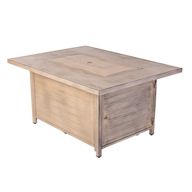 Sawyer Rectangular Aluminum LPG Fire Pit in Driftwood, , alternate image number null