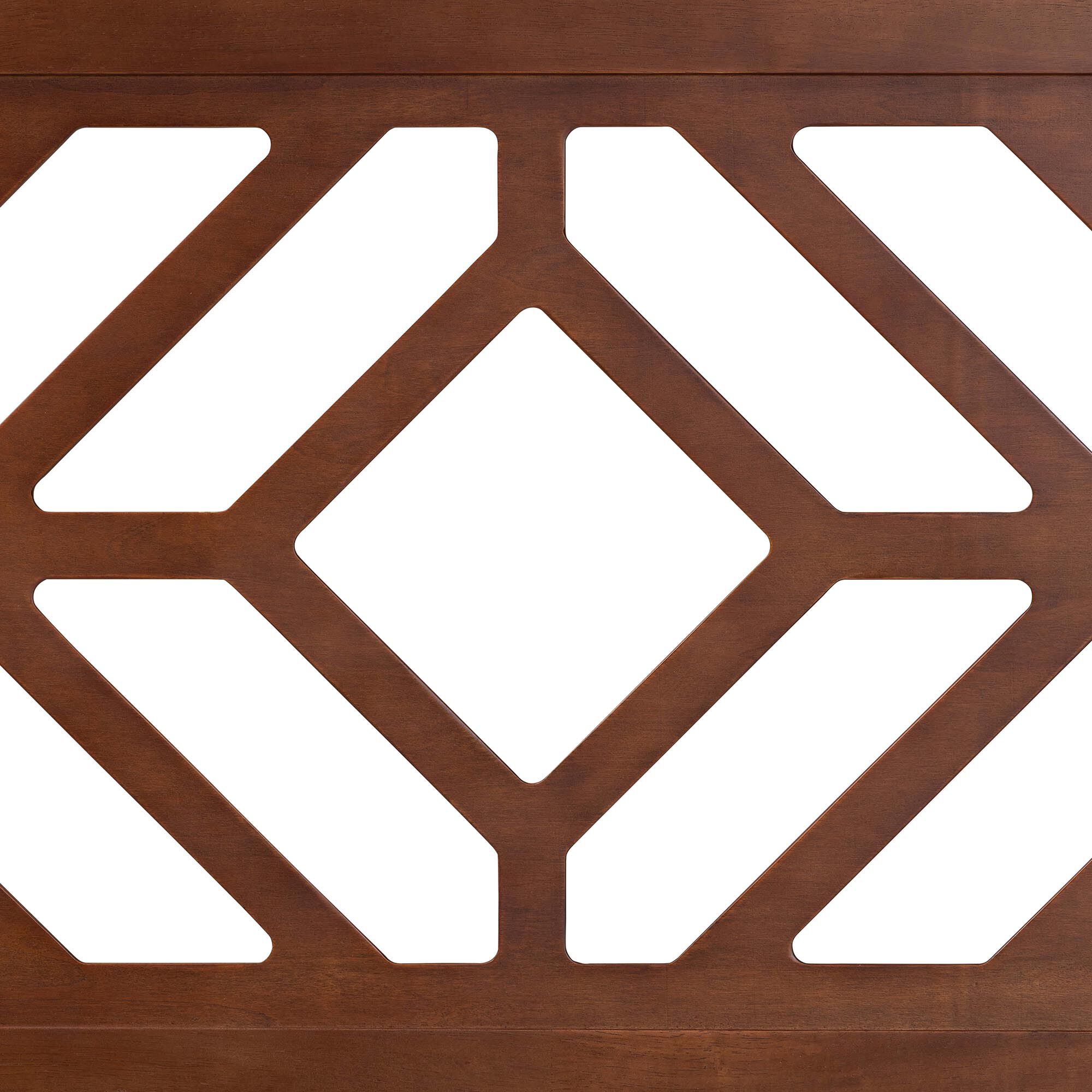 Olsen Wood Headboard with Geometric Cutout Design, Full, BROWN, alternate image number 3