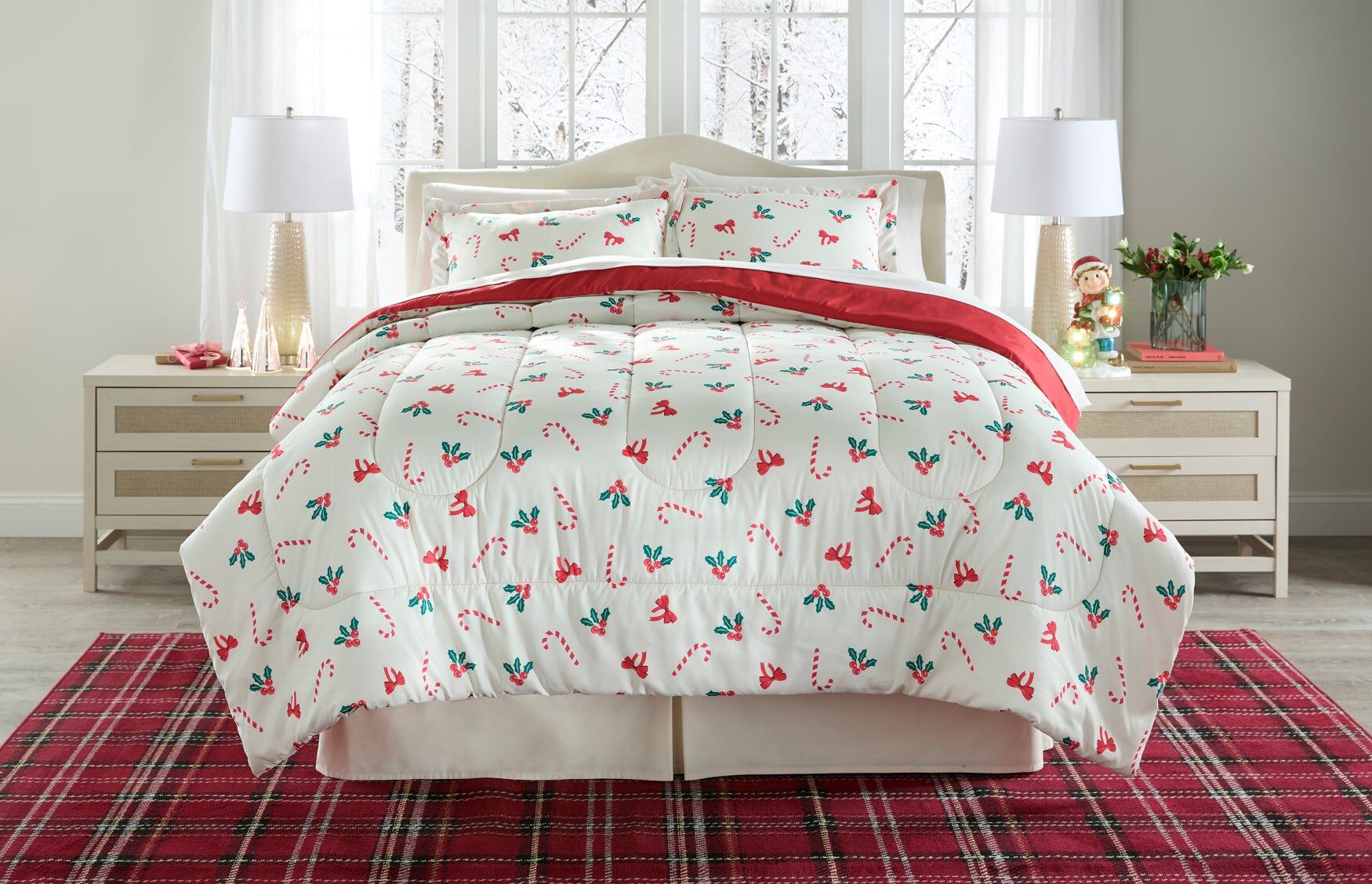 BH Studio Reversible Comforter, IVORY MISTLETOE, hi-res image number 0