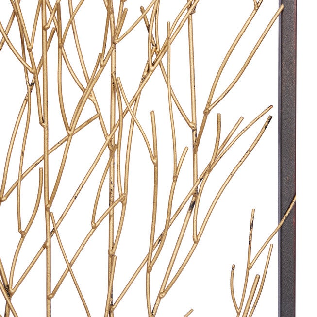 Set Of 3 Black Metal Modern Floral Wall Decor, , alternate image number null