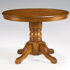 Round Pedestal Dining Table, OAK, hi-res image number 0