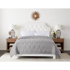 Honeycomb Down Alternative Blanket, Grey