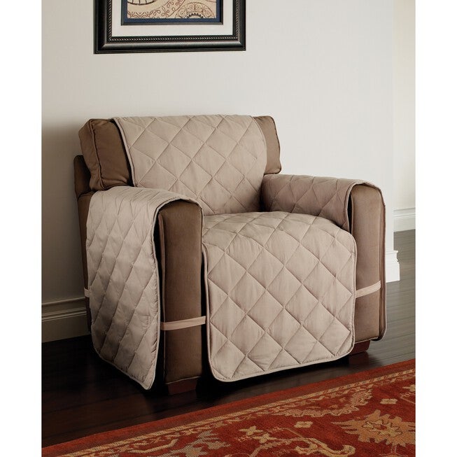 Microfiber Ultimate Chair Furniture Slipcover, NATURAL, hi-res image number null