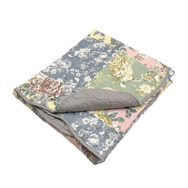 Emma Traditional Patchwork Throw Blanket, , alternate image number null