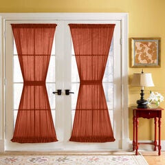 BH Studio Sheer Voile Door Panel With Tiebacks