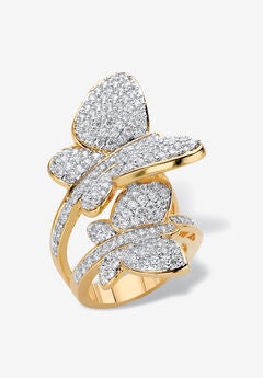 Gold Plated Cubic Zirconia Rings