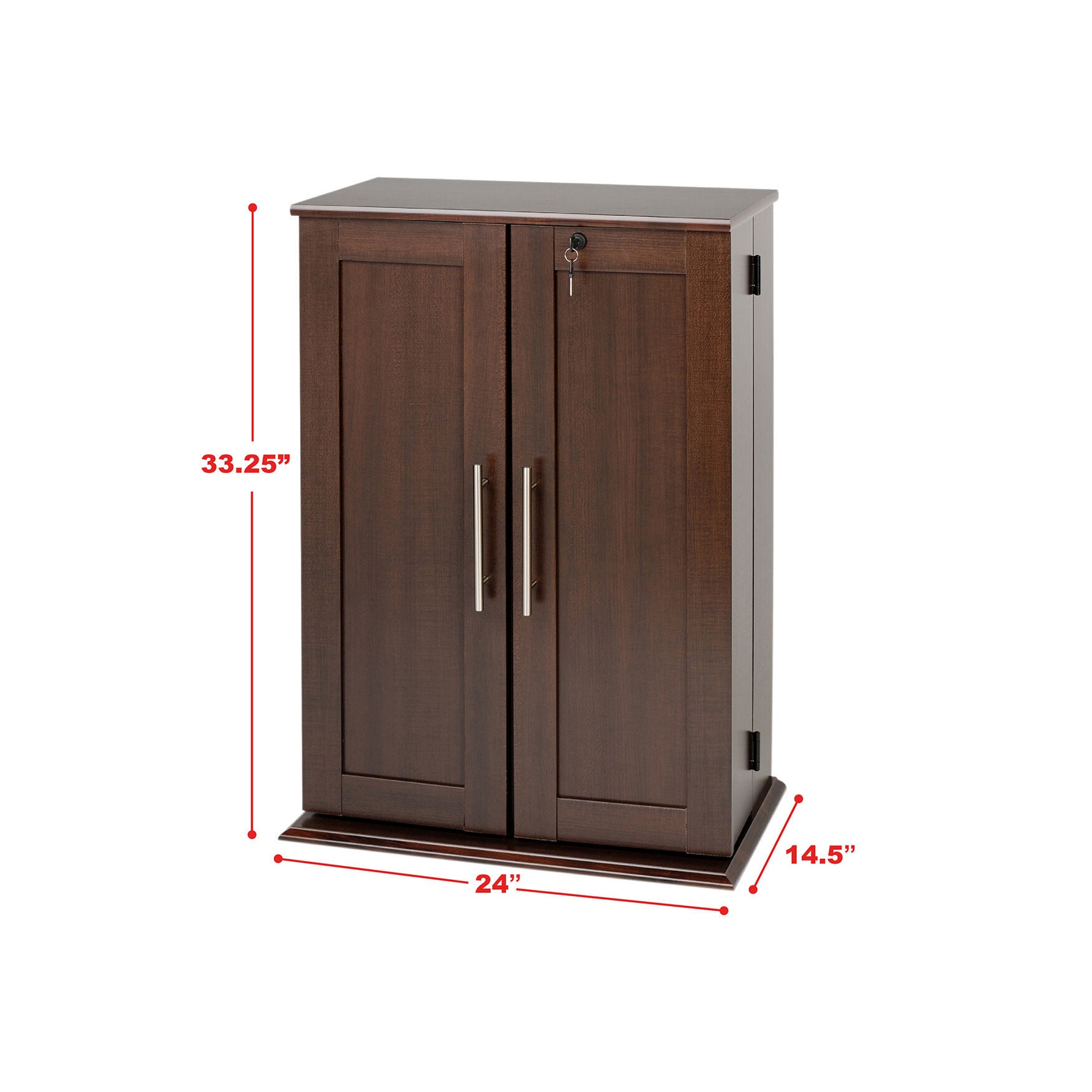Locking Media Storage Cabinet with Shaker Doors, , alternate image number 5