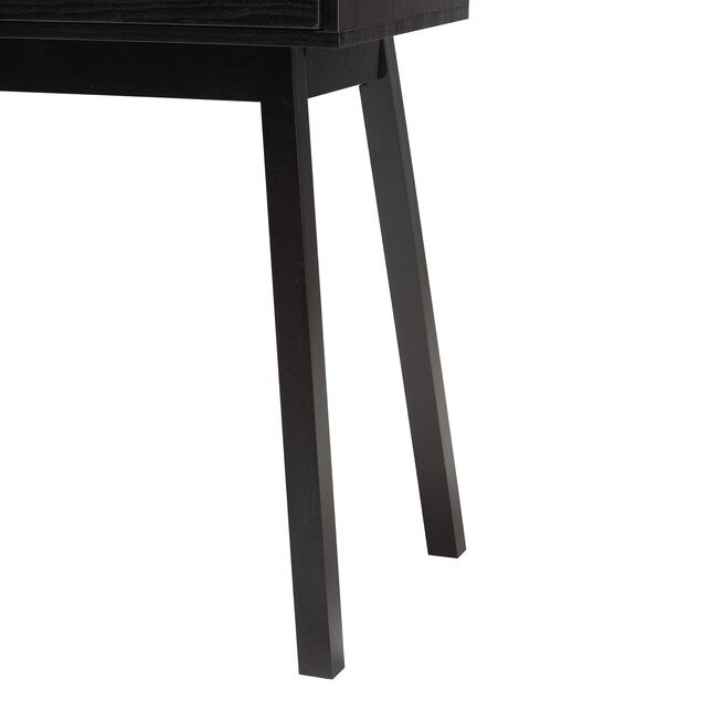 Kalani Mid-Century Modern Two-Tone Espresso Brown And Natural Brown Finished Wood 2-Drawer Console Table, , alternate image number null