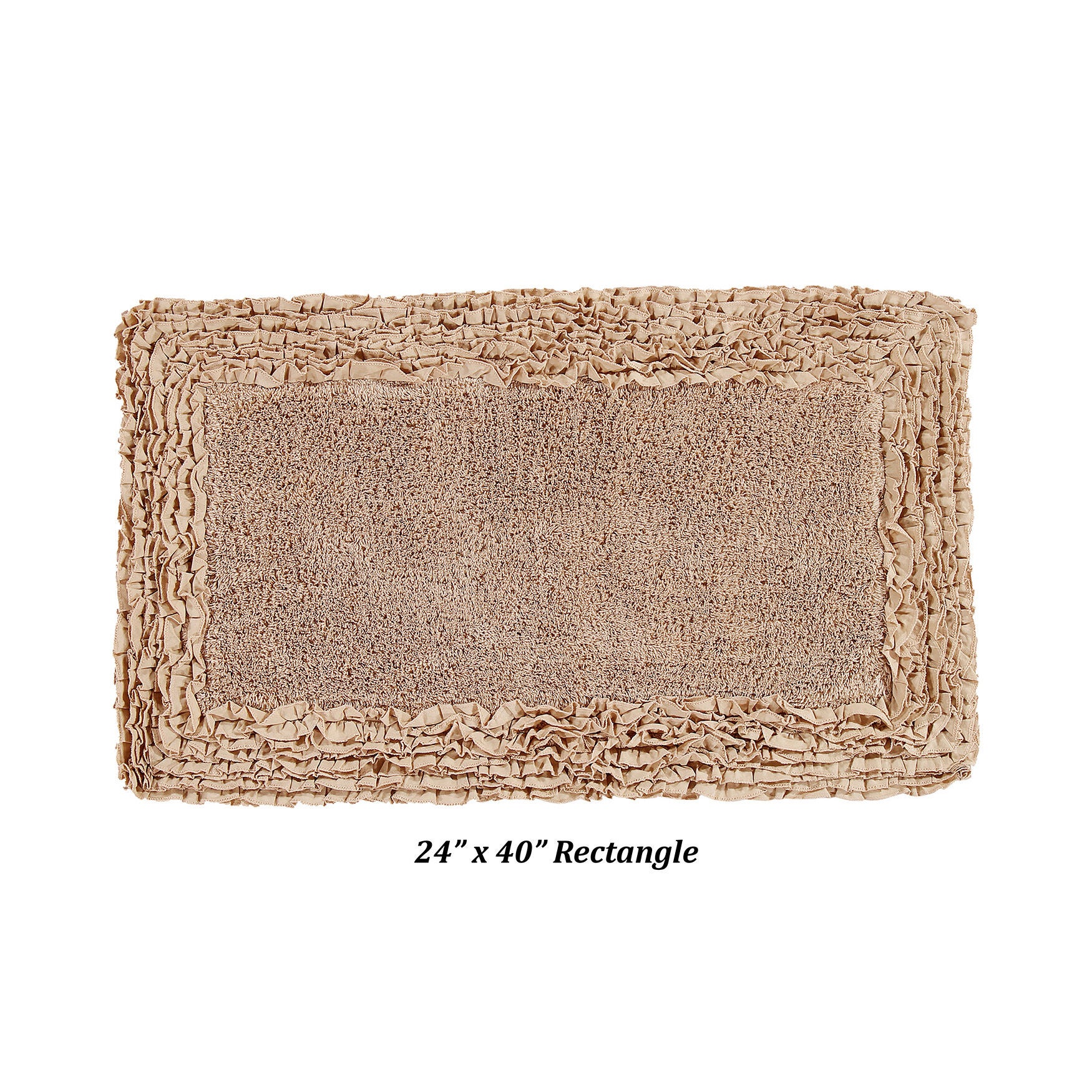 Shaggy Border Bath Rug Mat, 4 Pc Set, (17 inches X 24 inches | 20 inches X 20 inches | 21 inches X 34 inches | 24 inches X 40 inches), , alternate image number 4