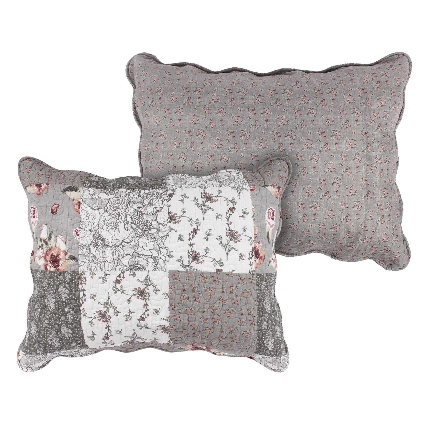 Giulia Floral Patchwork Cotton Quilt Set, , alternate image number 8