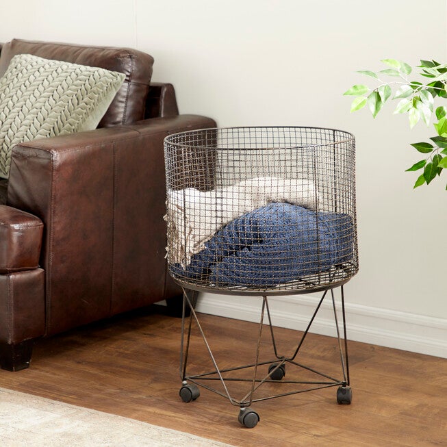 Bronze Farmhouse Metal Storage Cart Storage Cart, , alternate image number null
