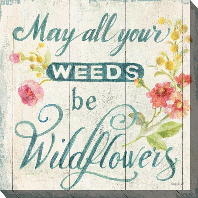 WILDFLOWERS WORD OUTDOOR ART 24X24, MULTI, hi-res image number 0