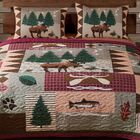 Moose Lodge Quilt And Pillow Sham Set, , alternate image number null