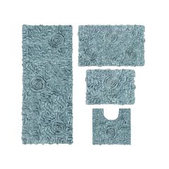 Bellflower 4-Pc. Bath Rug Set Ivory