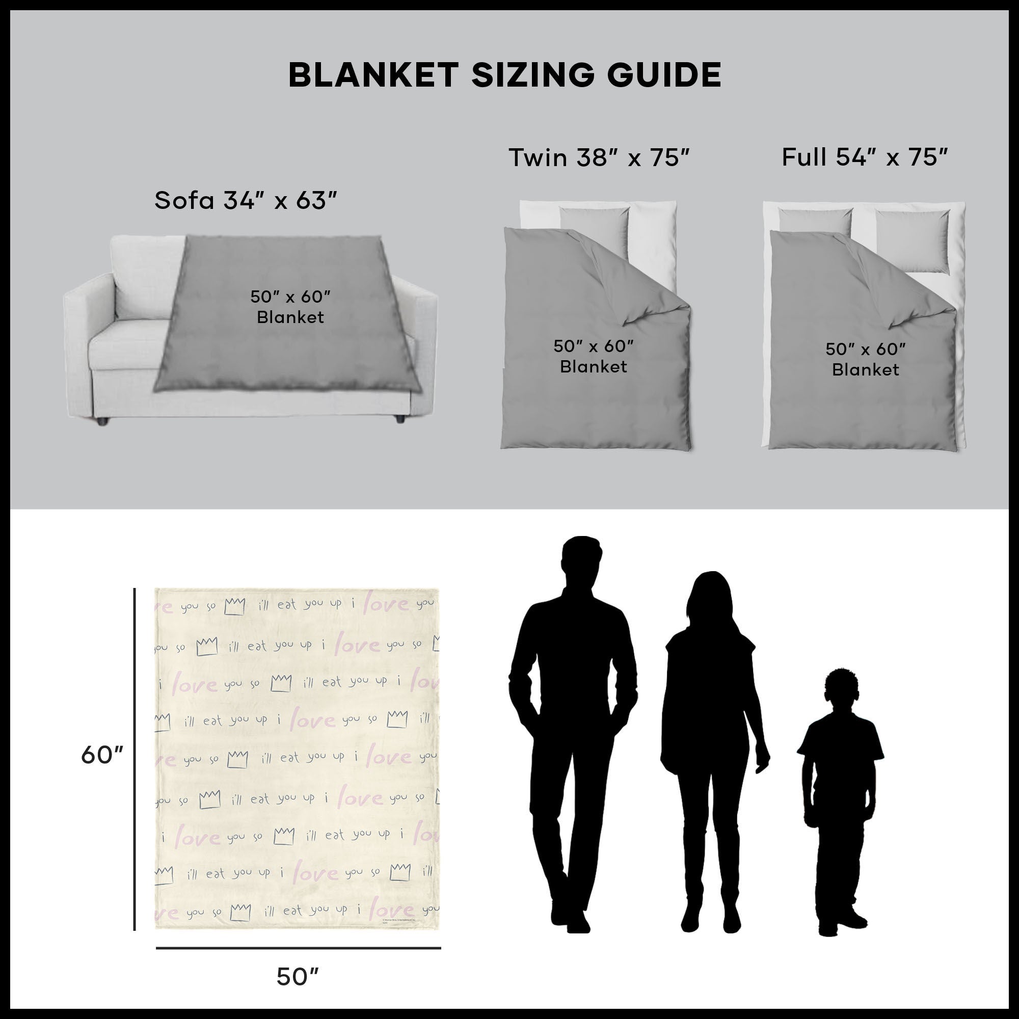 Warner Bros. Where the Wild Things Are We'll Eat You Up Silk Touch Sherpa Throw Blanket 50x60 Inches, TAN, alternate image number 5