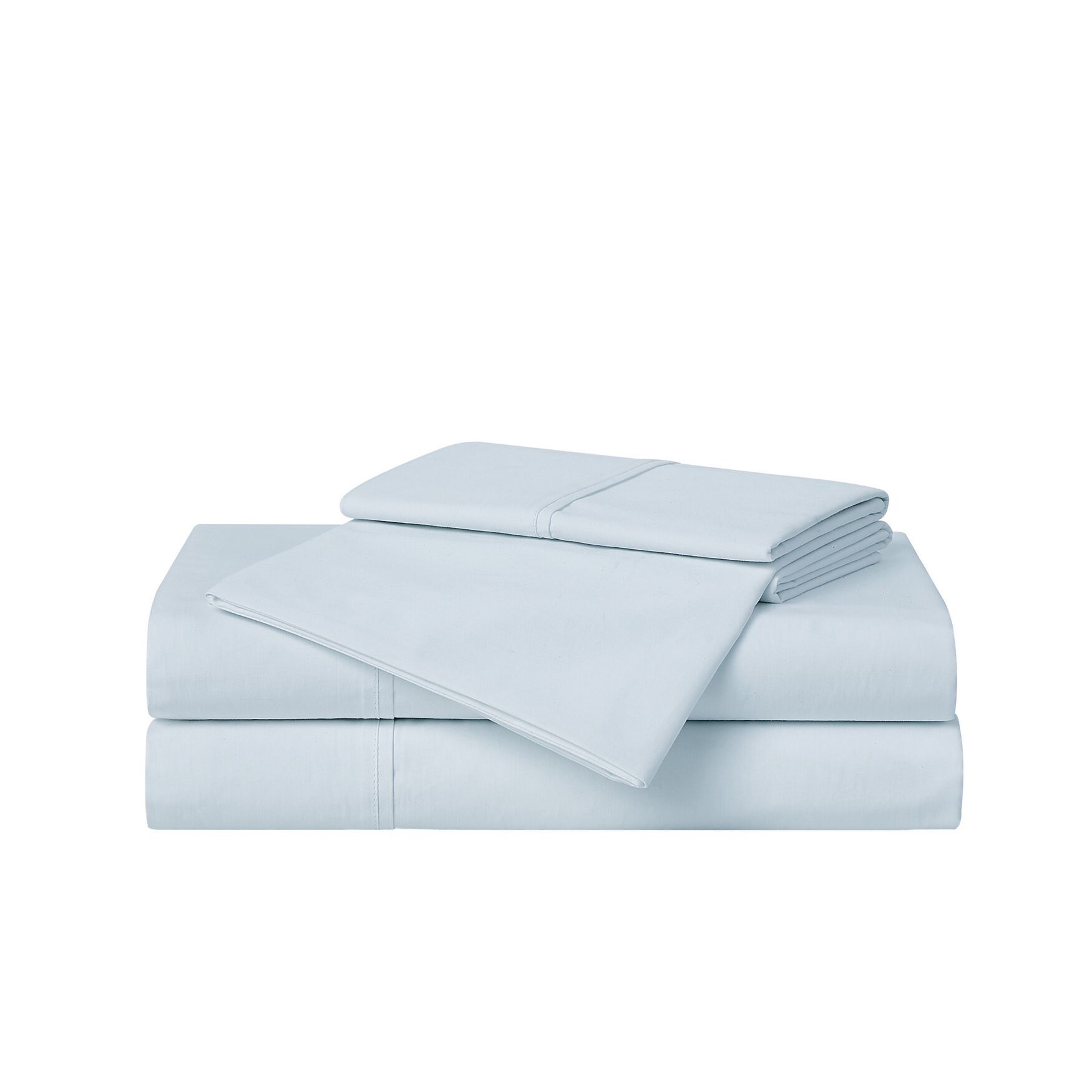 Solid Percale 4 Piece Sheet Set, LIGHT BLUE, hi-res image number 0