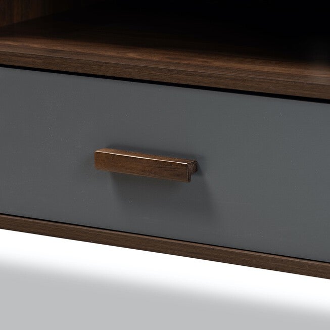 Garrick Two-Tone Wood 1-Drawer Tv Stand Furniture, , alternate image number 5