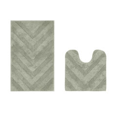Hugo Collection 100% Cotton 2 Piece (20" X 20" | 21" X 34") Bath Rug Set