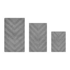 Hugo Collection 100% Cotton 3 Piece (17" X 24" | 21" X 34" | 24" X 40") Bath Rug Set