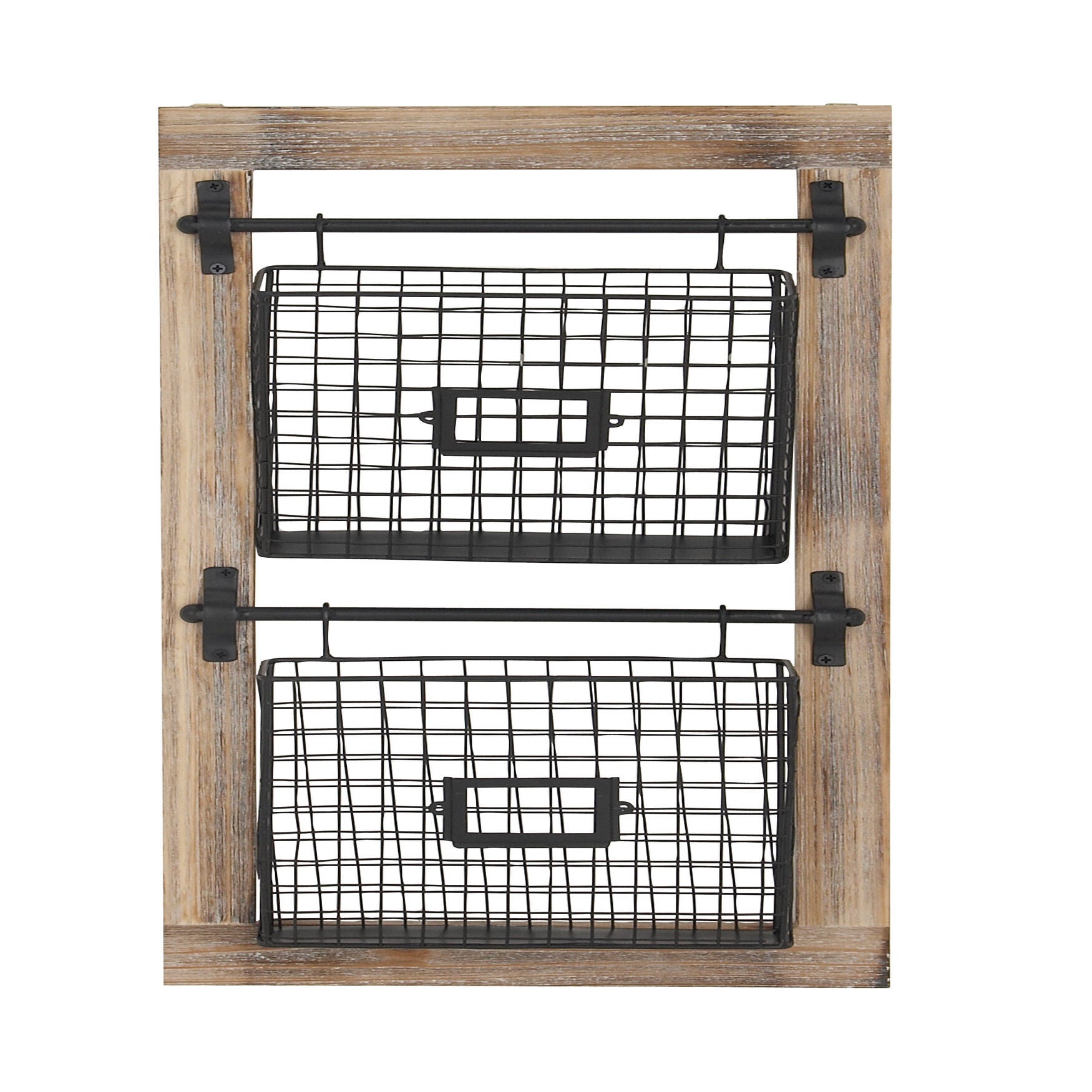 Black Metal Farmhouse Magazine Rack Holder Magazine Rack Holder, , alternate image number 3