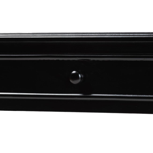 Malinda Classic Black Wood 2-Drawer Console Table with Spindle Legs, BLACK, alternate image number 6