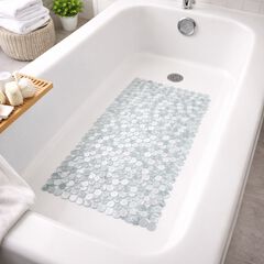Extra Long Tub Mat With River Stones Design