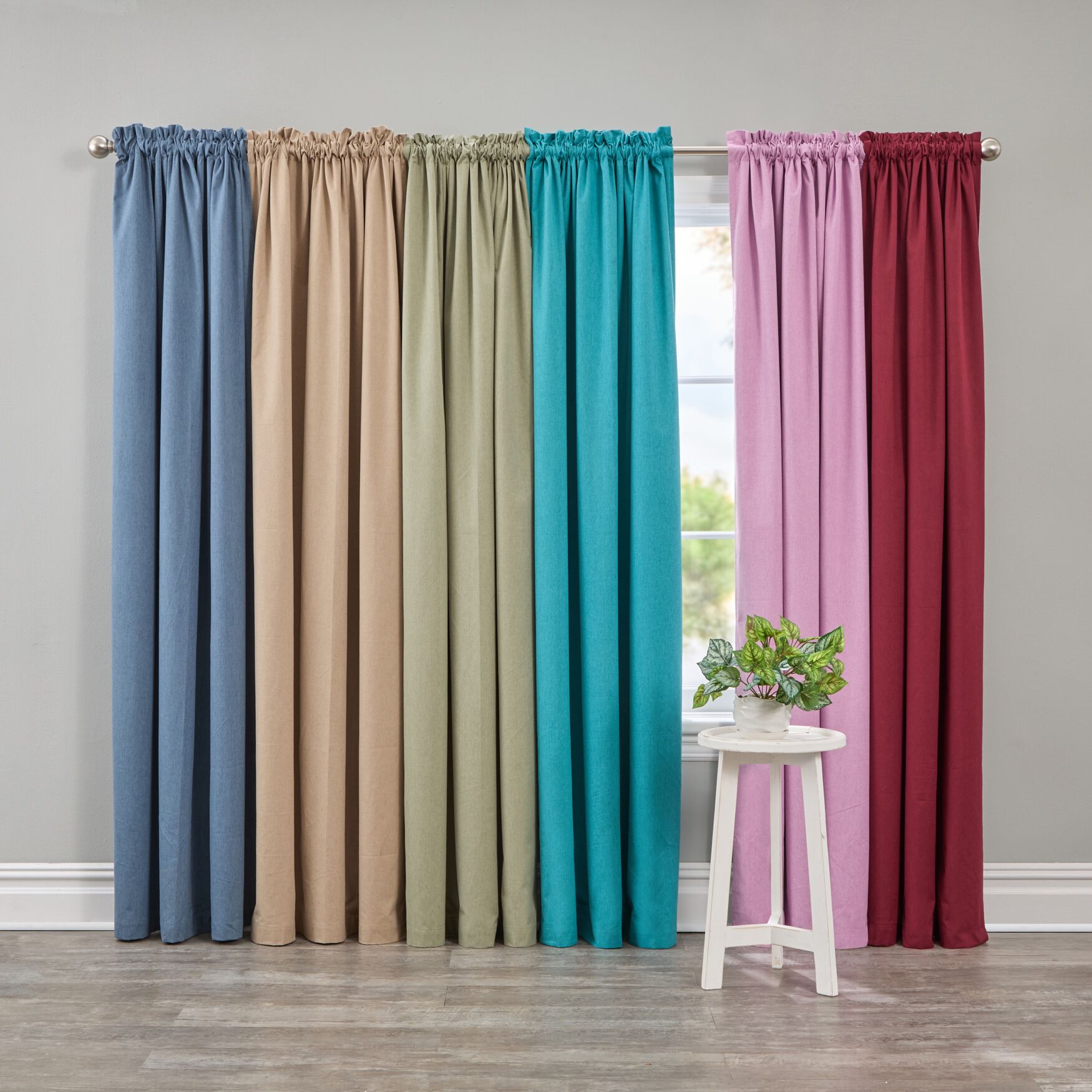 BH Studio Blackout Curtain, SMOKE BLUE, on-hover image number 1