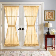 BH Studio Sheer Voile Door Panel With Tiebacks
