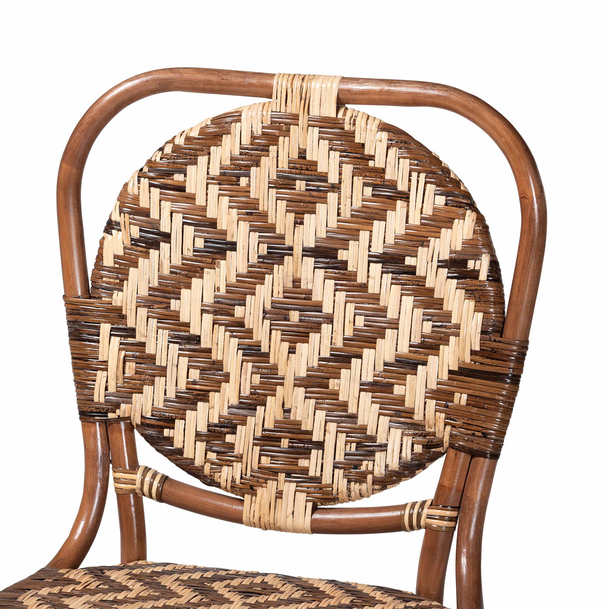 Mariano Natural Rattan Dining Chair, BROWN, alternate image number 5