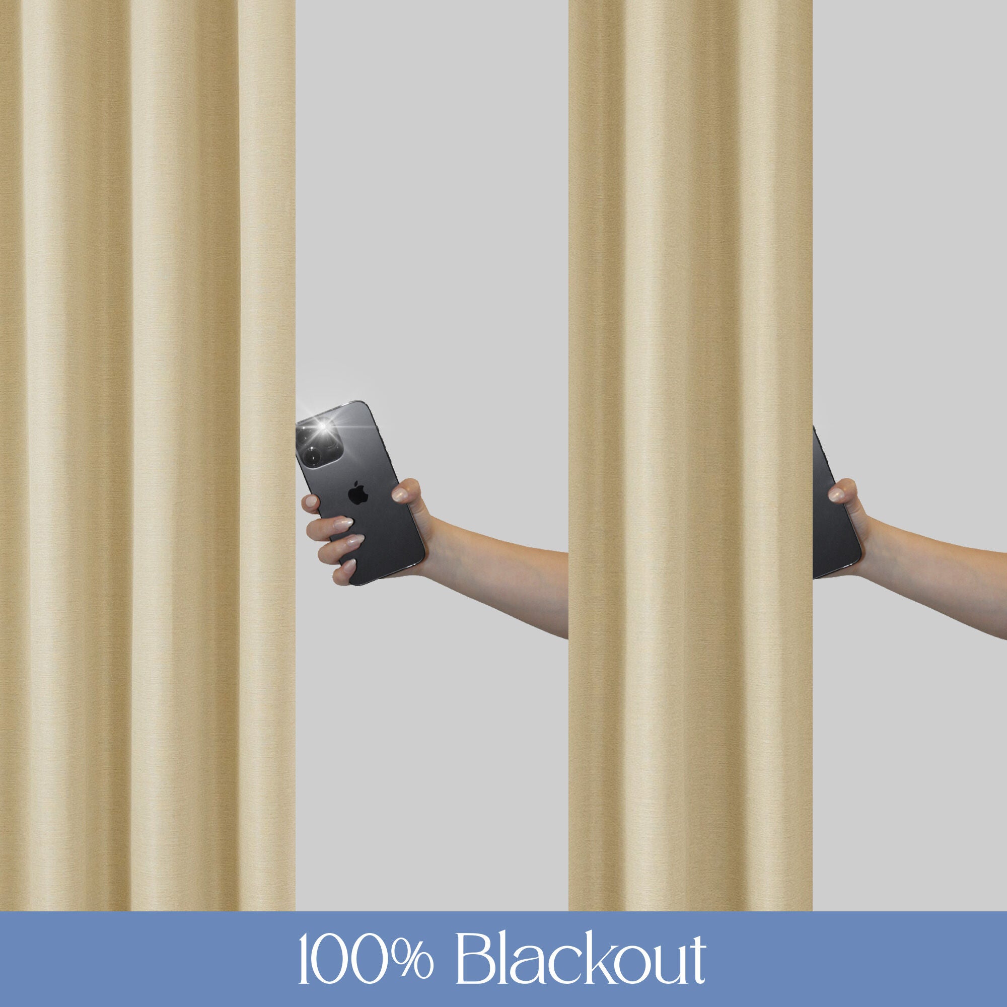 Brushed 100% Blackout Grommet Pair, GOLD, alternate image number 5