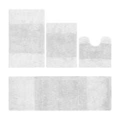 Granada Collection 100% Cotton 4 Piece (17" X 24" | 20" X 20" | 21" X 34" | 20" X 60") Bath Rug Set