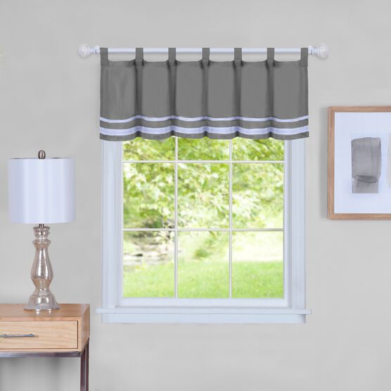 Dakota Window Curtain Valance 58" x 14", GREY, hi-res image number null