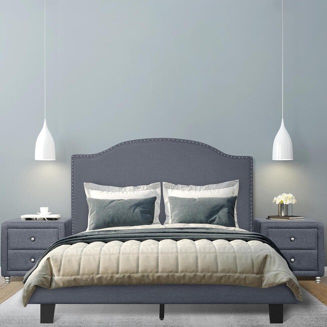 Madison Platform Bed, Gray, Queen, , alternate image number 14
