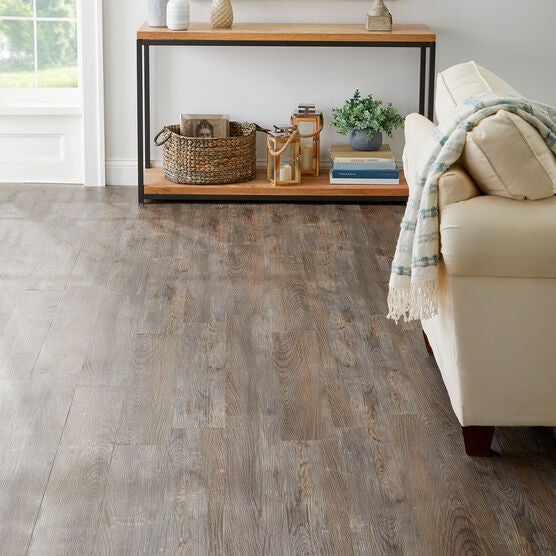 Tivoli II 6" x 36" Self-Adhesive Vinyl Floor Planks, SILVER, hi-res image number null