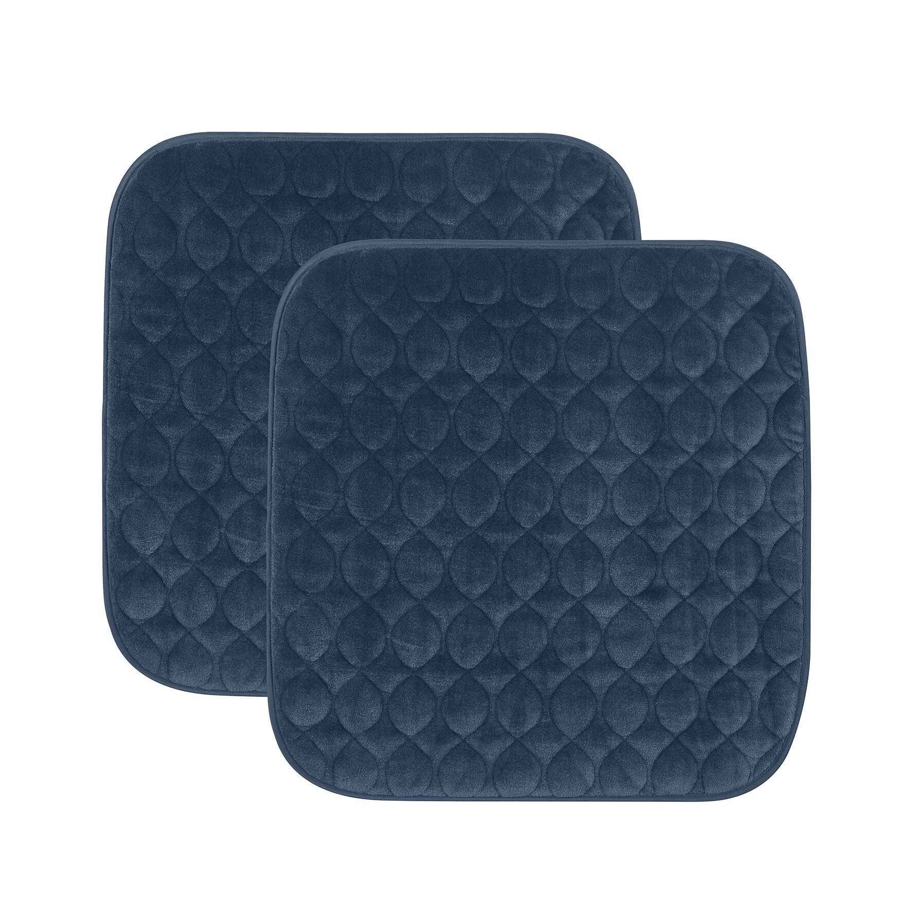 Fresh Ideas Waterproof & Washable Seat Protector 2-Pack with Antimicrobial UltraFresh, Grey, NAVY, hi-res image number 0