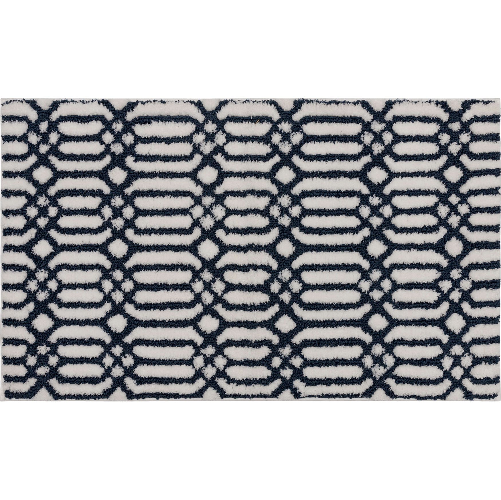 Linkage Bath Rug, WHITE INDIGO, hi-res image number 0